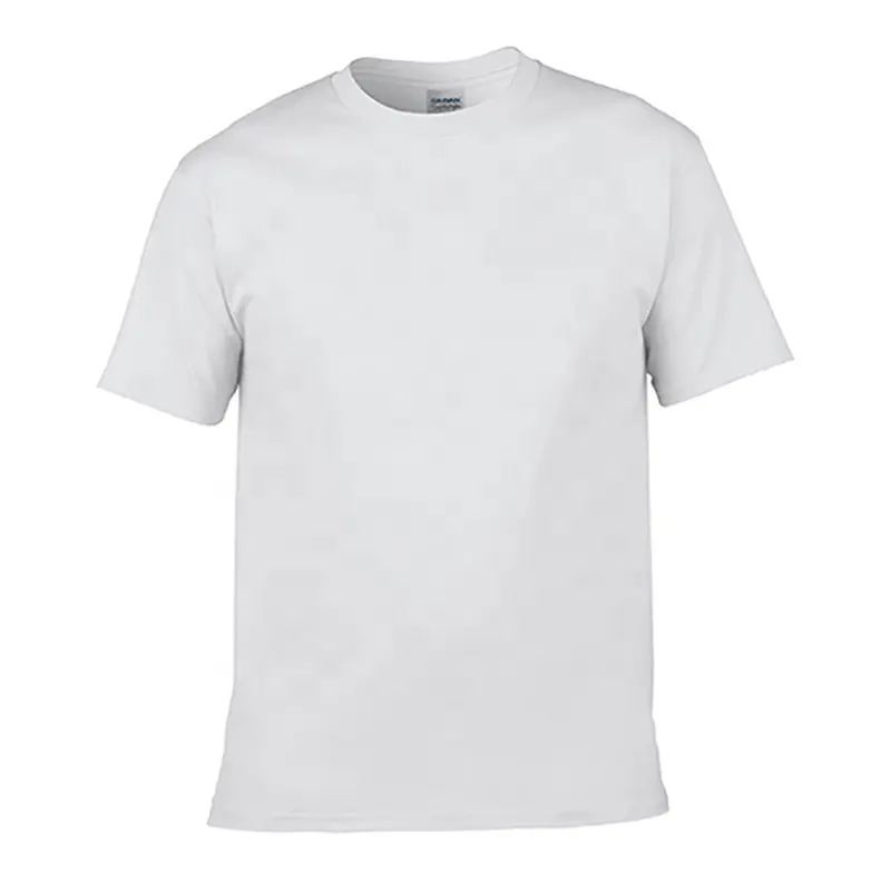 Atacado 100% algodão camiseta em branco barato plain white t shirt 150 gsm em branco homens em torno do pescoço tshirt logotipo personalizado