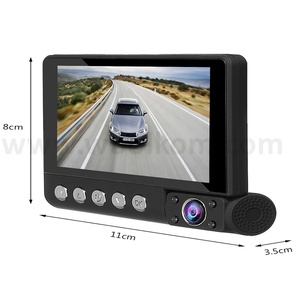 Car Video Recorder <strong>Camera</strong> 4inch Full HD 1080P Vehicle Three Way Video Recorder <strong>with</strong> Rearview <strong>Camera</strong> G-<strong>sensor</strong> Dash Cam for Cars - Product Image 2