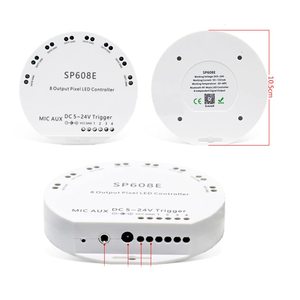 SP608E HF-Fernbedienung LED-Streifen WS2812B SK6812 8 Signal ausgänge Pixel LED Controller App Adressierbare digitale Lichts teuerung - Product Image 5