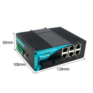 Switch di rete industriale non gestito Ethernet 6 porte veloce con 2 soluzioni affidabili per convertitori in fibra Media SFP - Product Image 2
