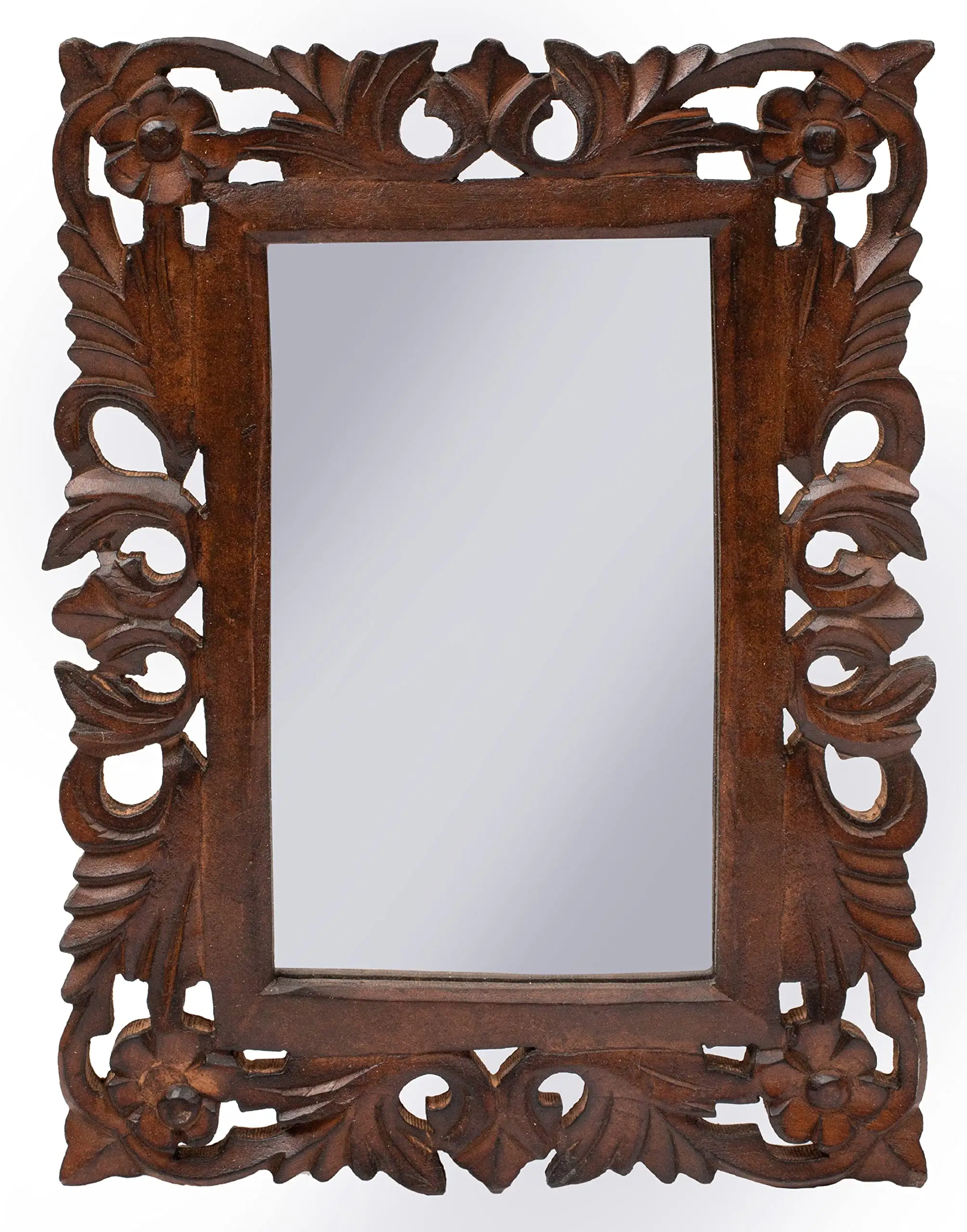 Focal retangular parede espelho, madeira moldura decorativo parede espelho, quinta espelho