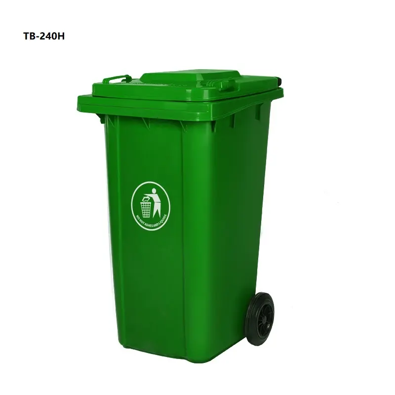 Lixeira de 240 litros para uso industrial e lata de lixo de plástico com estilo de seleção, venda imperdível, lixeira de plástico de 240 litros