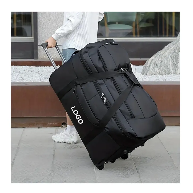 Tas bagasi wol tahan air, tas troli untuk perjalanan, tas koper, tas perjalanan, tas troli dengan roda