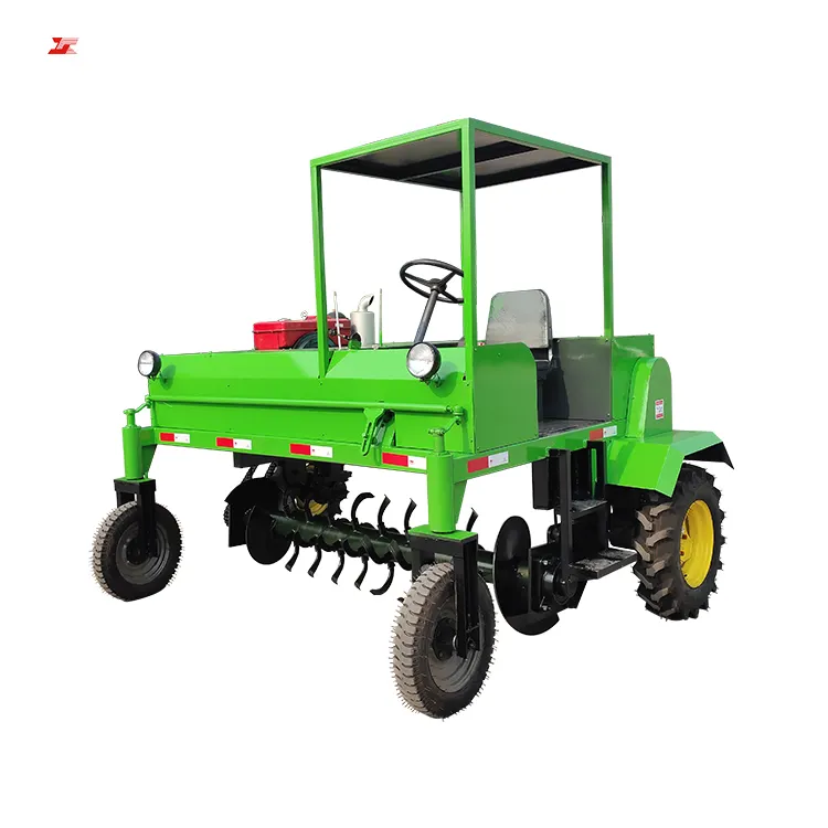 Mesin pembalik kompos jenis roda pupuk pertanian kecil untuk dijual