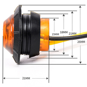 ไฟส่องสว่างยานยนต์ Led24v ไฟข้างรถบรรทุก, ไฟท้ายรถบรรทุก, ไฟเตือนสัญญาณความปลอดภัยสีสันสดใสคริสตัล - Product Image 6