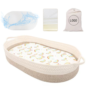 Nhà Máy Giá bông Rope MOSES bé thay đổi giỏ với pad, không thấm nước bao gồm, mềm chăn trẻ sơ sinh, tã Caddy/tổ chức - Product Image 1