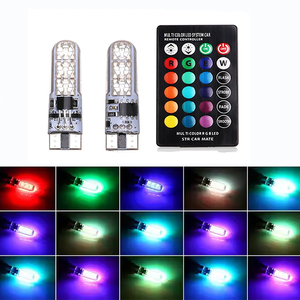 LANSEKO renkli T10 194 Remote RGB uzaktan kumanda ile LED ampuller 12V yanıp sönen ve renk değişimi fonksiyonu için araba Dome harita işıklar - Product Image 6