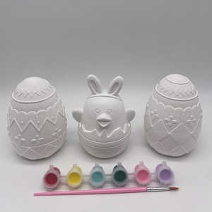 未上漆的3D复活节石膏模型DIY节日装饰和礼品创意 - Product Image 1