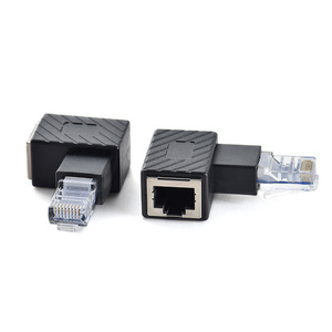 Rete gomito angolato a 90 gradi RJ45 8 p8c adattatore maschio-femmina convertitore di estensione Lan Ethernet Cat5 Cat6 per Router di Computer - Product Image 2