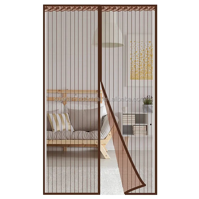 Pantalla magnética suave para puerta, mosquitera antimosquitos, cortina de malla, 90x210cm, 100x220cm