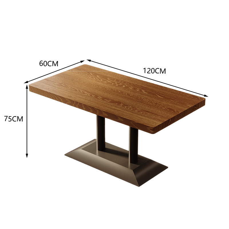 Placage de bois massif table longue 120*60*75