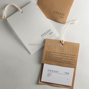 Etiqueta colgante de ropa personalizada con logotipo en relieve de cuerda, lámina de oro, impresión UV, etiqueta colgante de papel de cartón para ropa - Product Image 6