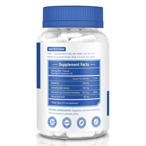 Natuurlijke berberinehydrochloride en ceylonkaneelbastextractcapsules voor de spijsvertering en antioxidatieve ondersteuning - Product Image 3