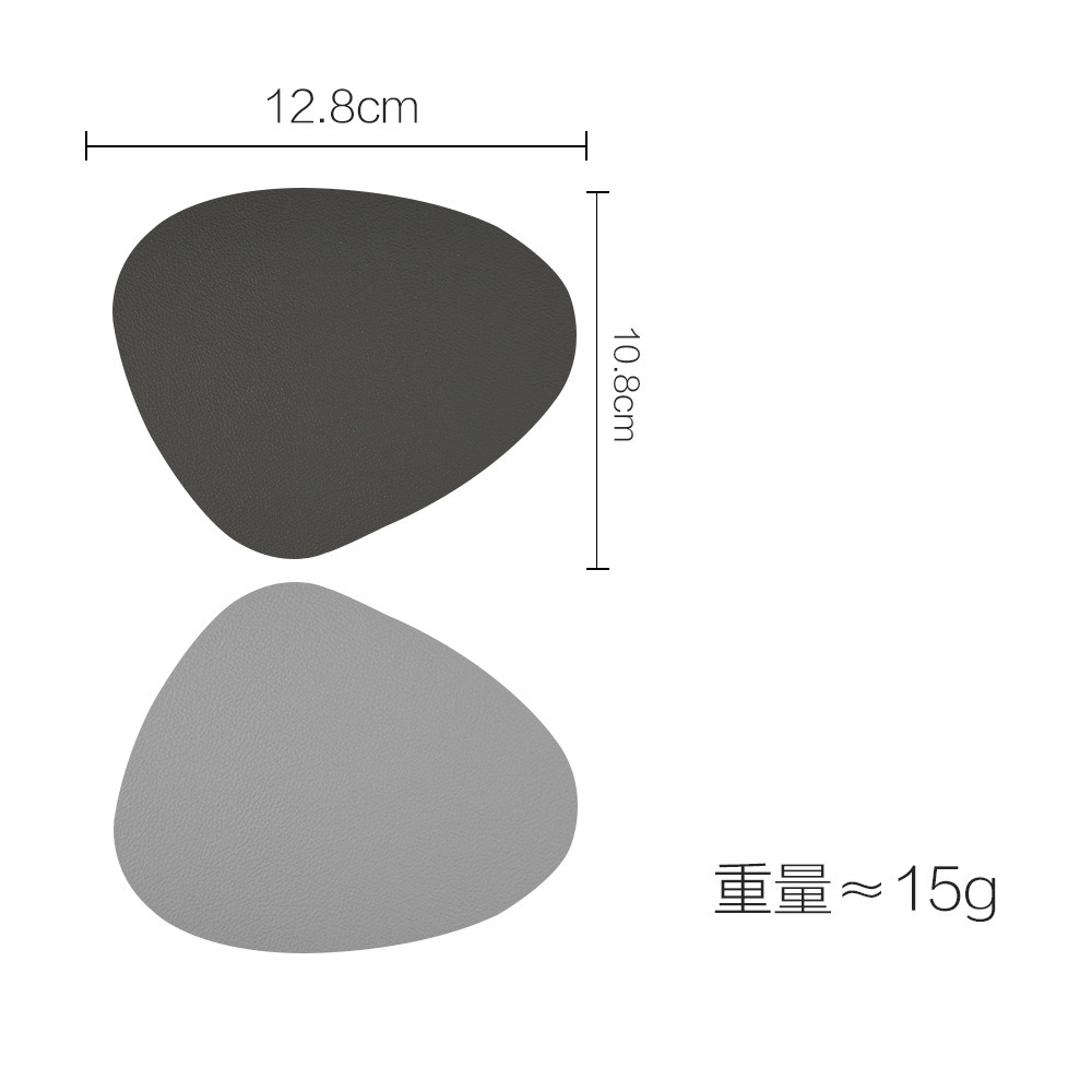 Posavasos gris oscuro y gris claro.