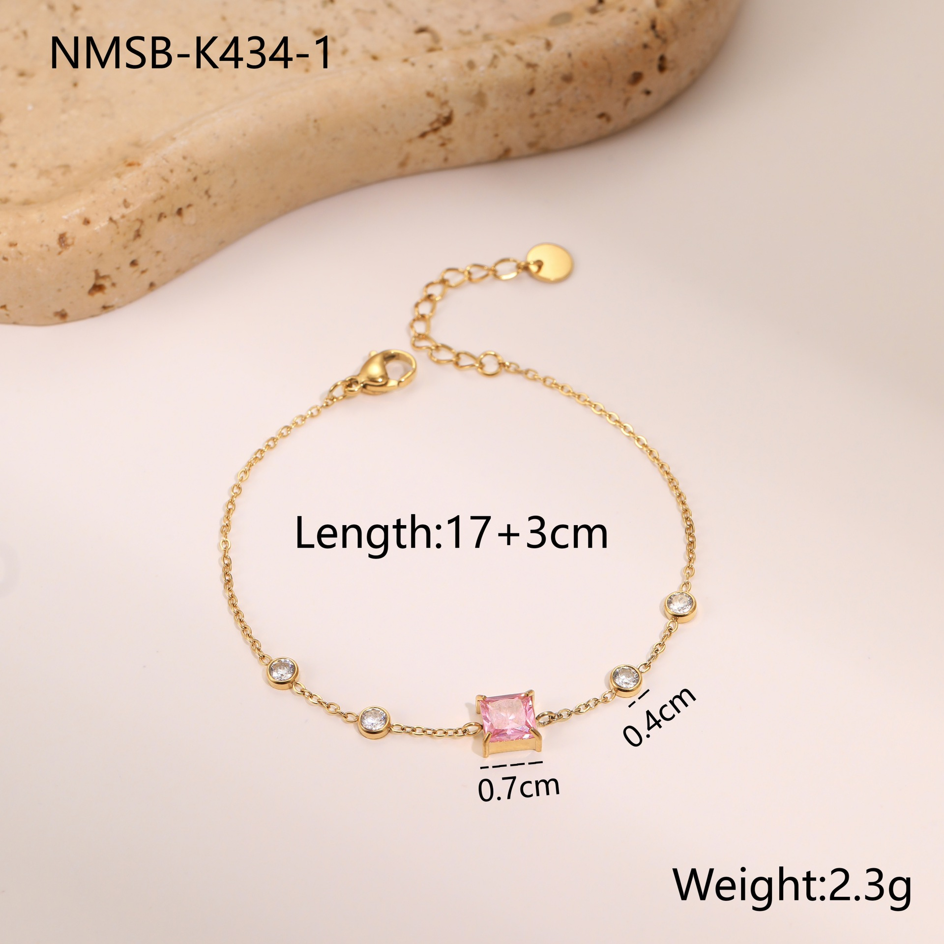 NMSB-K434-1 ซิรกอนสีชมพู