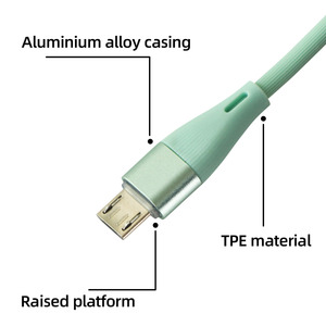 SD-202 telefon aksesuarları silikon 3A 60W 1M hızlı şarj USB mikro ışık tipi C veri Apple için kablo 6 13 15 Samsung için - Product Image 2