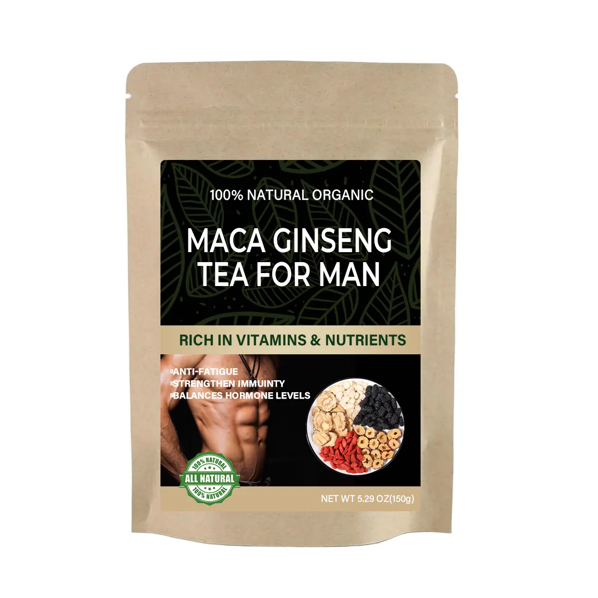 Tónico para hombres, té de hierbas para el rendimiento sexual, presión arterial alta, té de hierbas, maca, refuerzo de energía