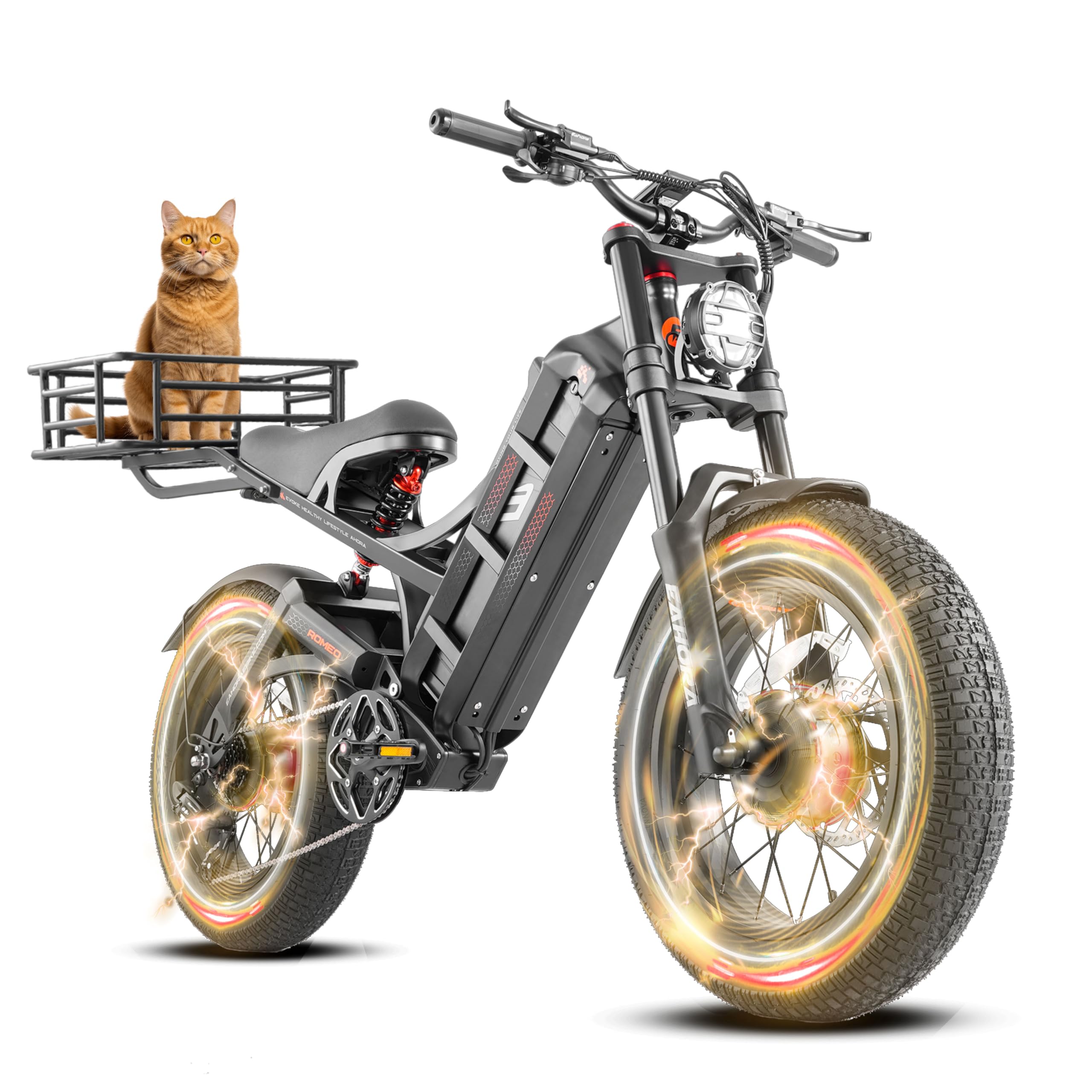Romeo 2 avec porte-bagages arrière et panier