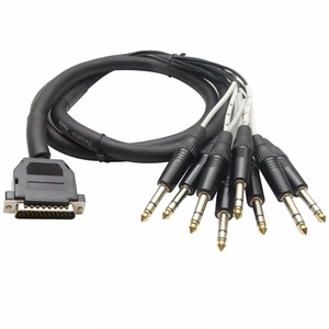 DB25至8通道1/4 "TRS 5英尺D-Sub蛇形电缆贴片舱接口模块化 - Product Image 1