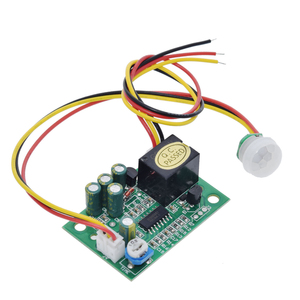 DC 12V PIR IR Pyro elektrisches Infrarot modul Einstellbarer Relais ausgang Sensor für den menschlichen Körper - Product Image 1