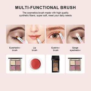 Çok fonksiyonlu 4 in 1 Mini makyaj fırçası seti tek kalem kombinasyonu tasarım göz farı kaş güzellik aplikatör aracı fırçalar - Product Image 2