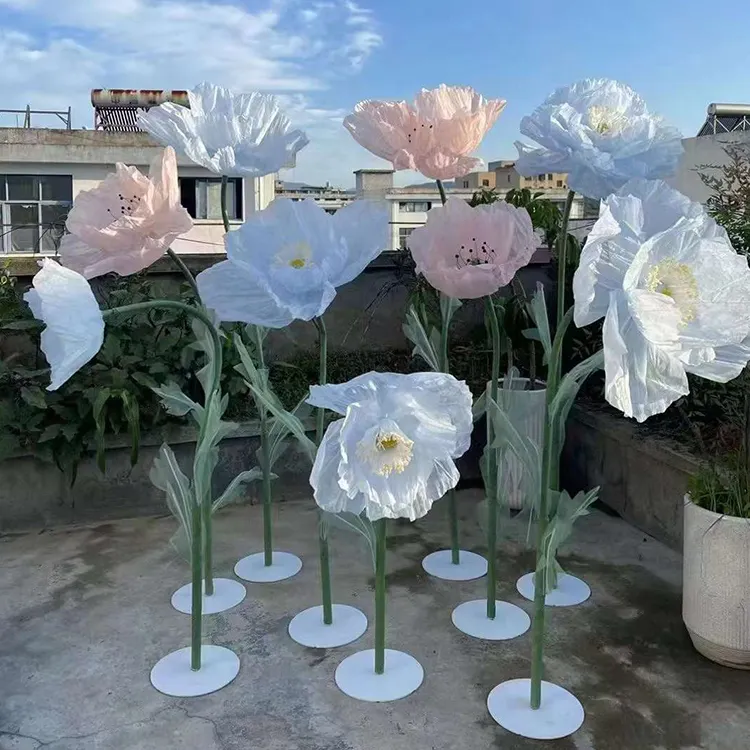 I84 Reus Flower Stand Grote Hoge Kunstmatige Handgemaakte Bloemen Bruiloft Feest Decoratie