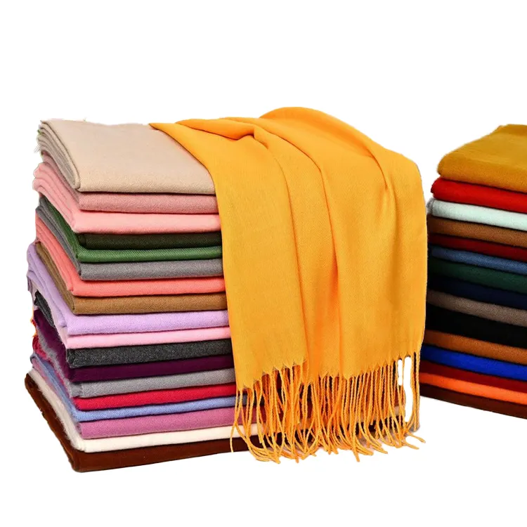 Bufanda de Cachemira para uso diario, chales de tacto suave, monocromático, a la moda, para invierno