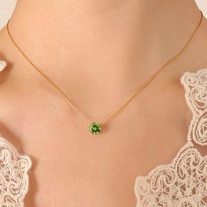 <strong>12</strong> Colors Hot Selling Gold Plated High Quality Stainless Steel Hip Hop Colorful Zircon Clavicle <strong>Chain</strong> Necklace - Product Image 3