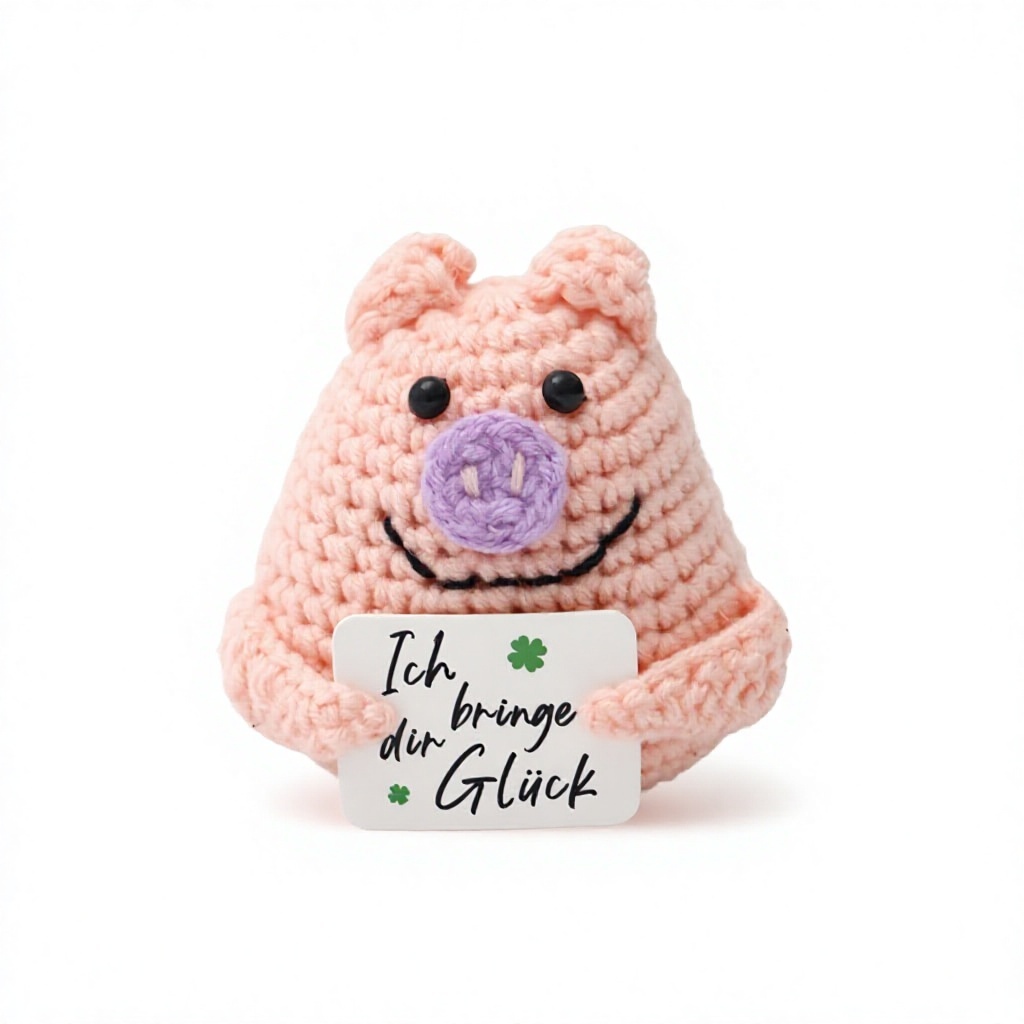 Purple-nosed pig i card