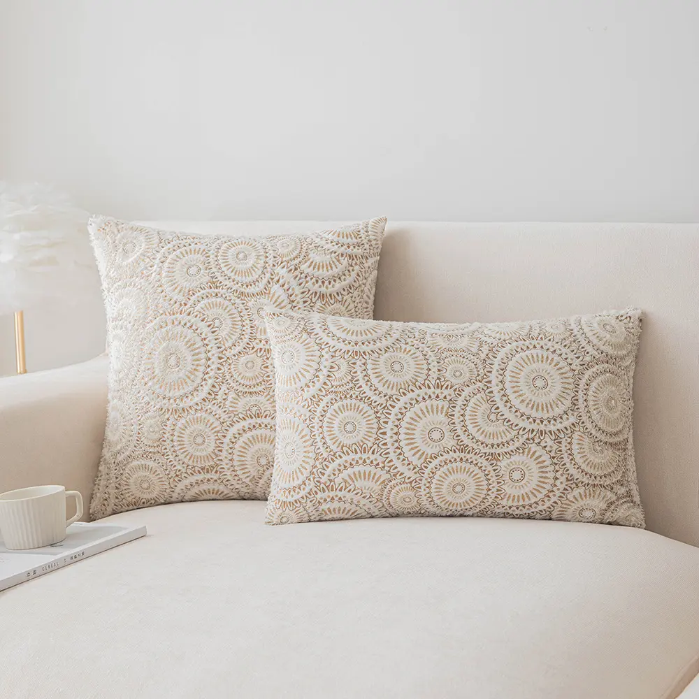 غطاء وسادة أريكة غرفة المعيشة بتصميم دائري بوهيمي بتصميم صيفي من تصميم آن