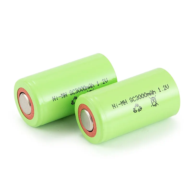 Yüksek kapasiteli NiMH SC 1.2v 3000mAh sub c boy piller hücre şarj edilebilir piller