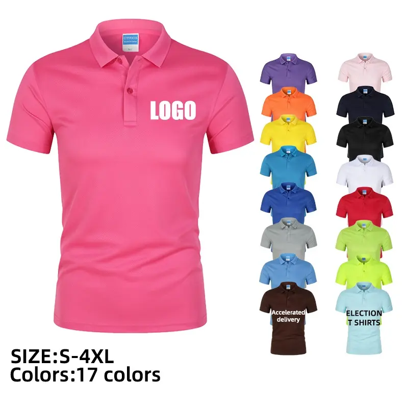 Camiseta polo lisa com enfeite em algodão, camiseta polo personalizada, 100% poliéster com logotipo bordado