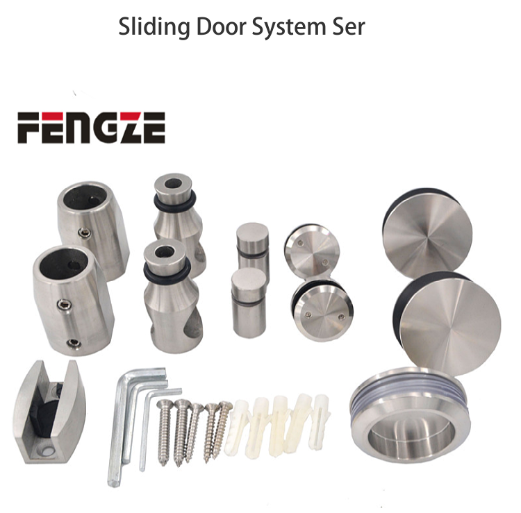 Hot sales High Quality Stainless Steel  Shower Glass Sliding Door Roller Frameless Sliding Door System Series