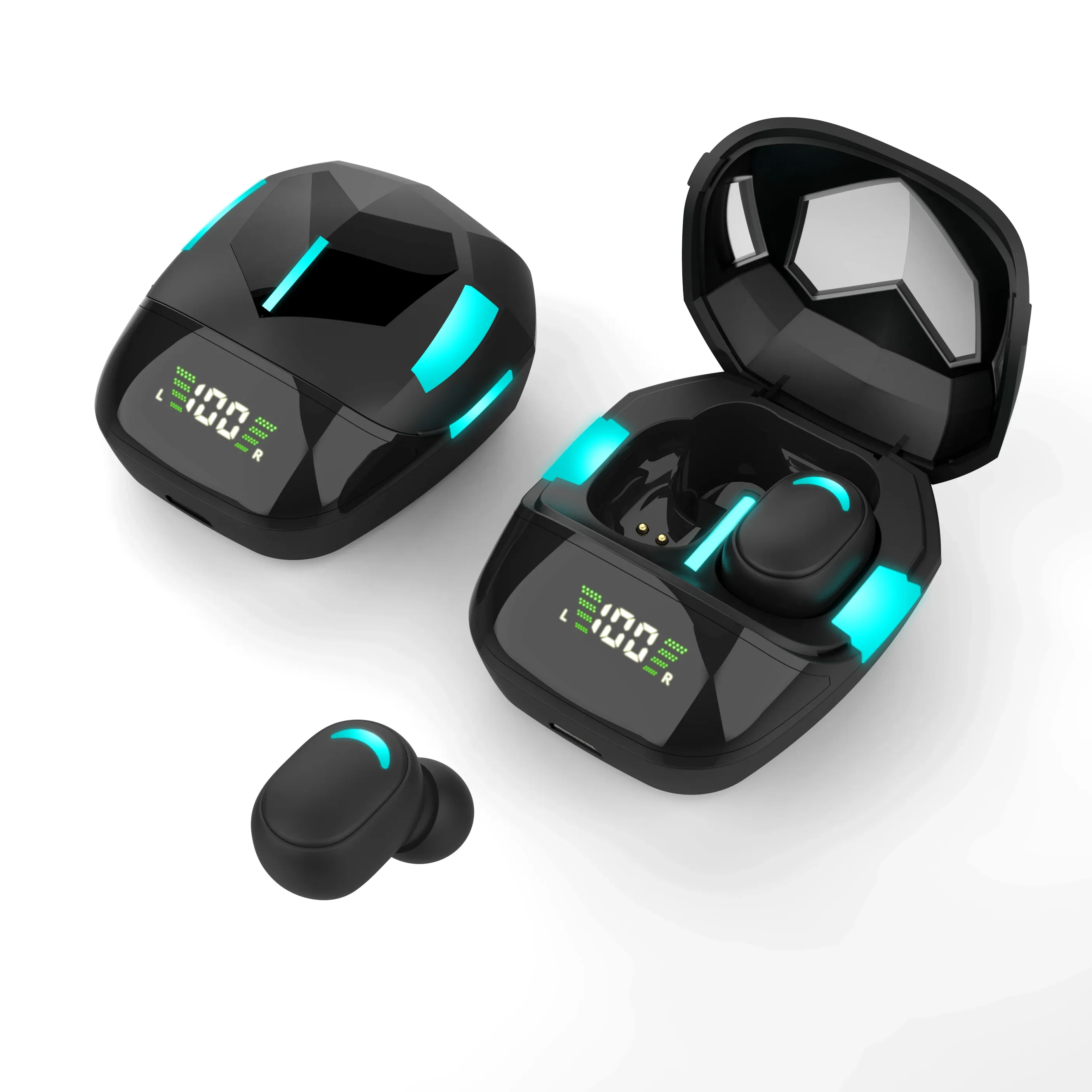 G7S TWS earphone Bluetooth 5.1 nirkabel, headphone earbud headset kotak pengisi daya Stereo olahraga musik tahan air dengan mikrofon