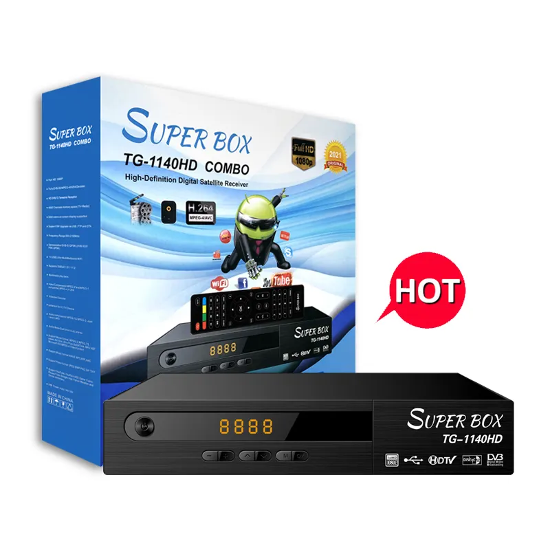 Surpe Box TG-1140HD Nouvelle télécommande rc récepteur décodeur dvb-s2 récepteur satellite avec connexion internet