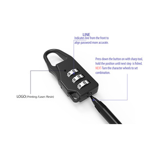 3 Mini Dial Digit <strong>Number</strong> <strong>Code</strong> <strong>Password</strong> Combination Padlock Security Travel Safe <strong>Lock</strong> for Padlock Luggage <strong>Lock</strong> of Gym - Product Image 4