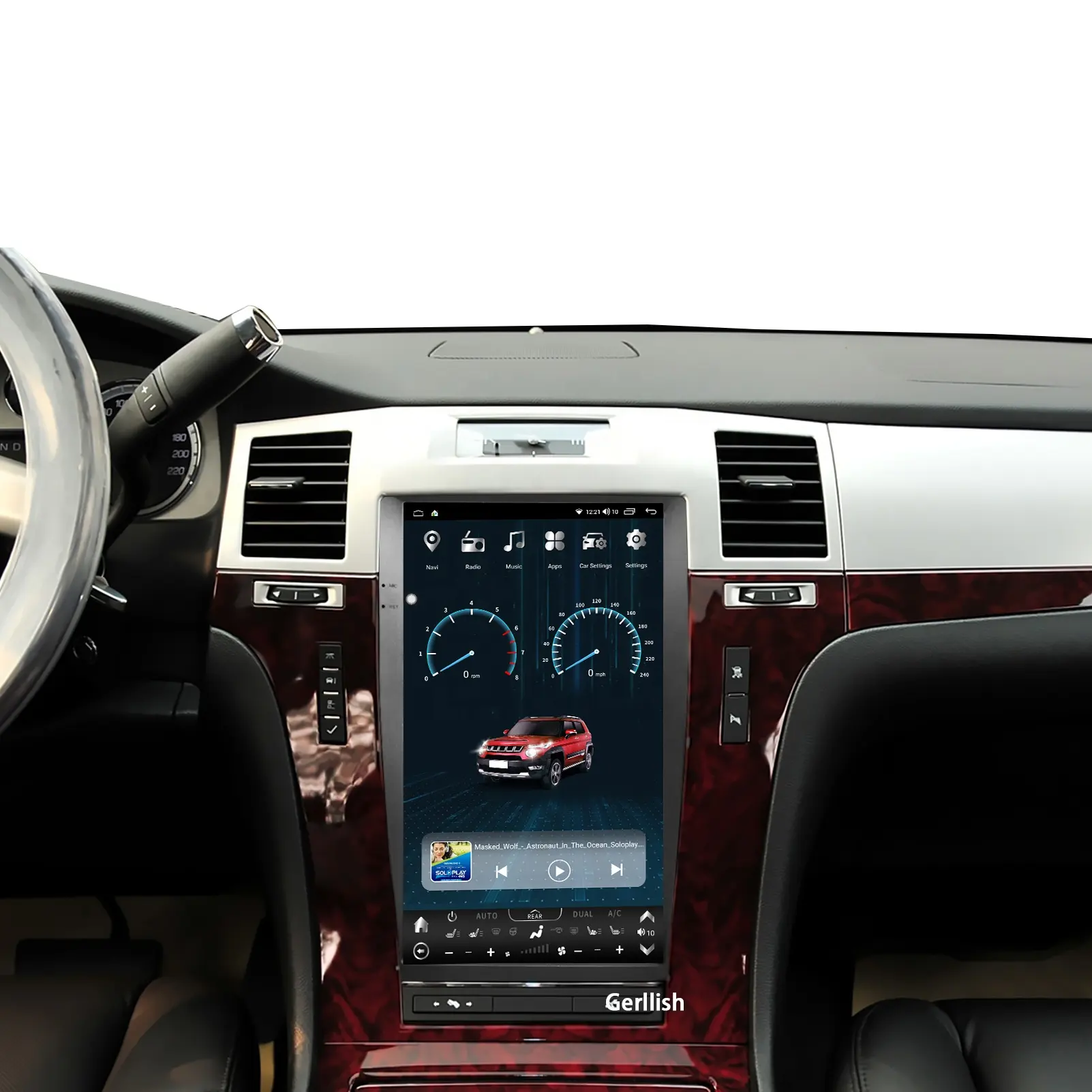 Gerllish Carplay 13.6 Para Cadillac Escalade 2007-2014 Android Tesla Rádio Carro Navegação GPS HeadUnit Multimedia Player Rádio