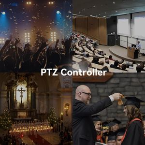 Controlador PTZ con pantalla LCD, dispositivo de control de teclado RS422/RS232/RJ45, 2 unidades