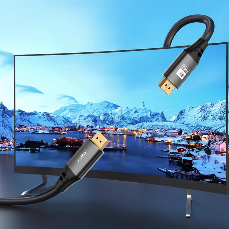 Oem 8K 1.4V Uhd Displayport Male Naar Male Kabel 32.4Gbps Dp Naar Dp Kabel Ondersteuning 8K 60Hz Voor Laptop Hdtv Monitor