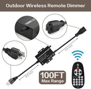 AC 110V 1000W Außen leuchten Lampen mit Fernbedienung schalter Dimmer Programmier bar 1 Kanal LED Dimmer 6A Ausgang - Product Image 5