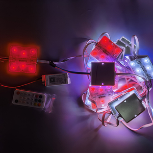 โมดูล LED RGB สีเต็มรูปแบบกลางแจ้งพร้อม IC DC24V 3.5w ความสว่างสูงกันน้ํา IP68 สําหรับกล่องไฟเพดาน