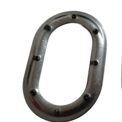 Penjualan Terbaik Aksesori logam khusus elips bentuk Oval logam Grommet besi terpal lubang logam