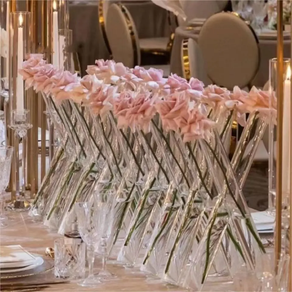 Moderno commercio all'ingrosso banchetto eventi vaso di fiori centrotavola per la tavola di nozze decorazione del partito