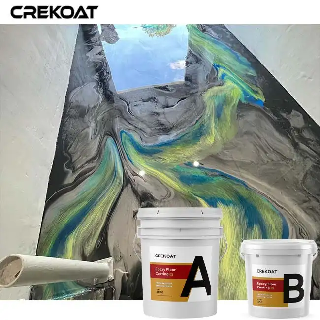 3d Vloeren Transparante Epoxy Harsachtige Graniet Metallic Epoxy Vloer Kosten