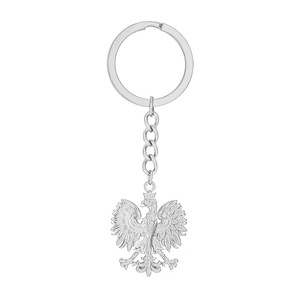 Hot Sale Vintage <strong>Poland</strong> Symbol Eagle Pendant Keychain Gold/Steel Color Stainless Steel Keychain for Women Men Jewelry Gift - Product Image 6