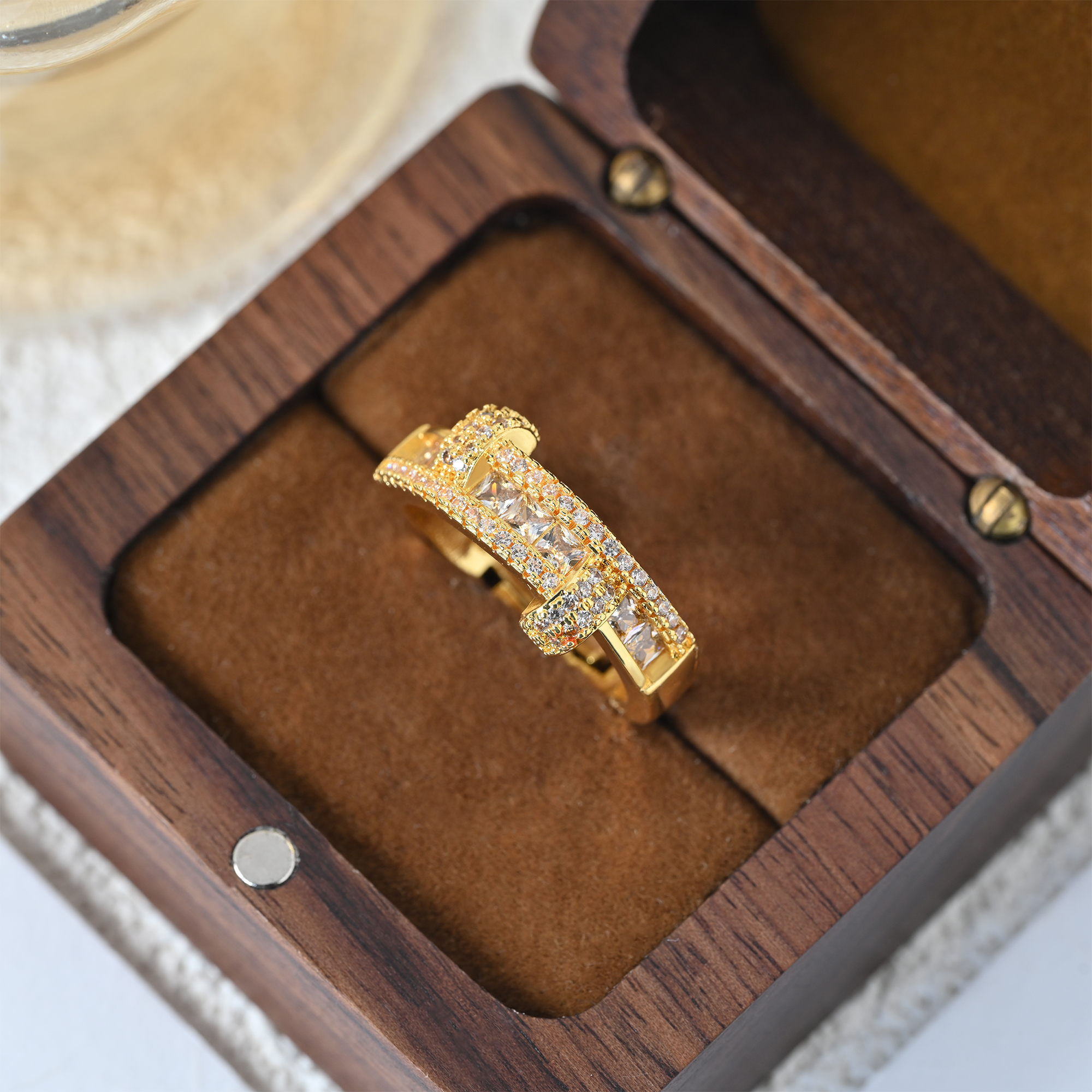 Bague plaquée or 2