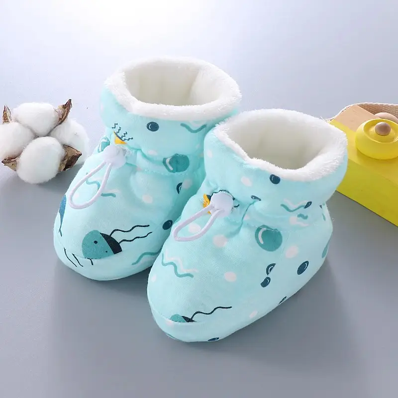 Mode Top Vente Hiver Chaud Boosts Infantile Bébé Chaussures Imprimer Livraison Rapide Casual Enfants Chaussette Marche Toddle Chaussures