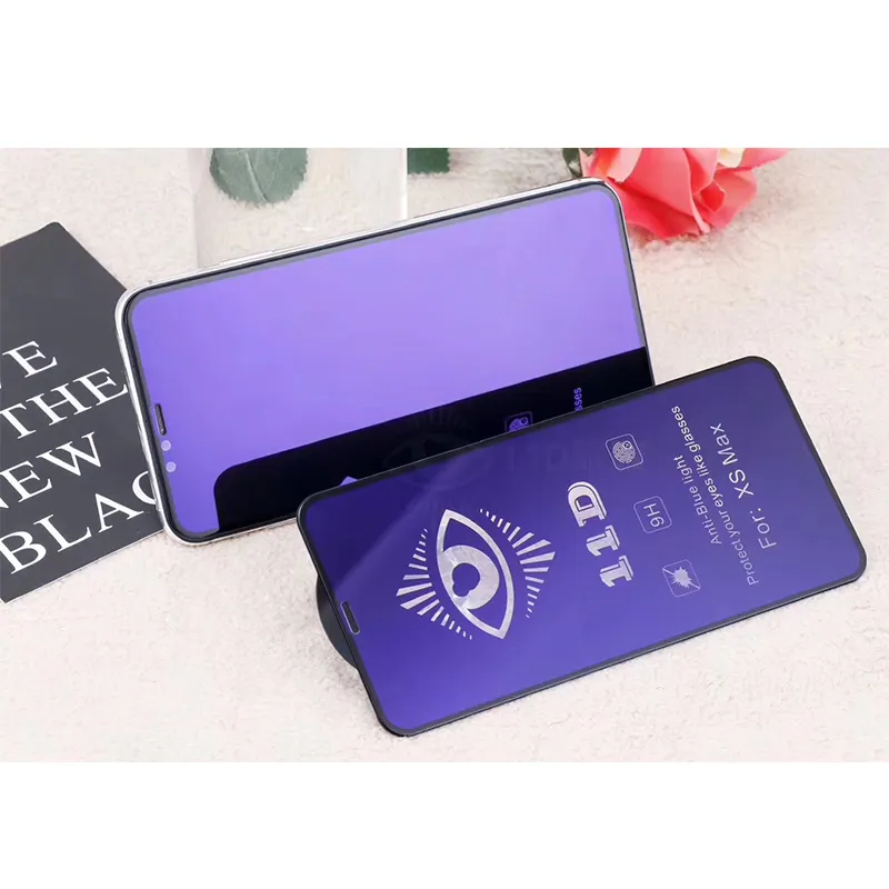2.5D 0.33Mm 9H Anti Blue Ray Lembut Keramik Film untuk iPhone Ultrathin Pelindung Layar untuk iPhone X Max Pelindung Layar