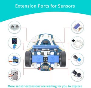Robot Microbit Mini Cutebot Kit compatibile Micro bit Robot fai da te programmabile Kit per auto stelo progetto educativo - Product Image 5
