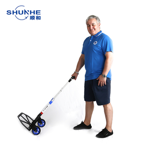 รถเข็นพับได้น้ำหนักเบารับน้ำหนักได้60กก. พวงมาลัยเงียบกันน้ำและกันความชื้น - Product Image 5